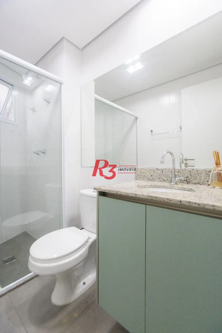 Apartamento com 2 dormitórios para alugar, 90 m² por R$ 5.354,42/mês - Marapé - Santos/SP