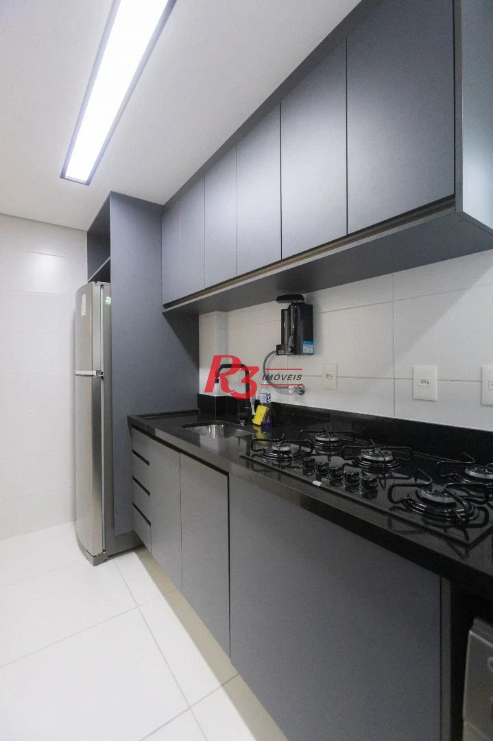 Apartamento com 2 dormitórios para alugar, 90 m² por R$ 5.354,42/mês - Marapé - Santos/SP
