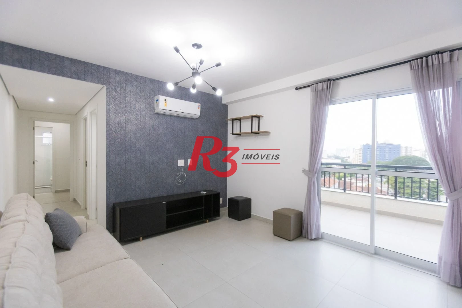 Apartamento com 2 dormitórios para alugar, 90 m² por R$ 5.354,42/mês - Marapé - Santos/SP