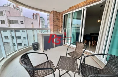 Apartamento com 1 dormitório, 45 m² - venda por R$ 660.000,00 ou aluguel por R$ 5.620,00/mês - Pompéia - Santos/SP