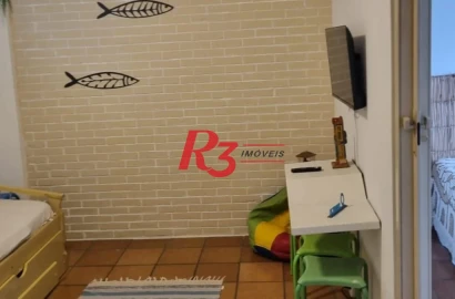 Apartamento com 1 dormitório para alugar, 48 m² por R$ 3.250,00/mês - Aparecida - Santos/SP