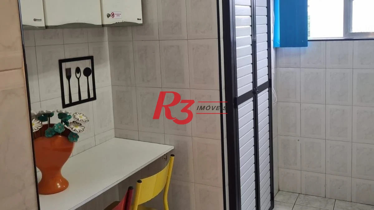 Apartamento com 1 dormitório para alugar, 48 m² por R$ 3.250,00/mês - Aparecida - Santos/SP