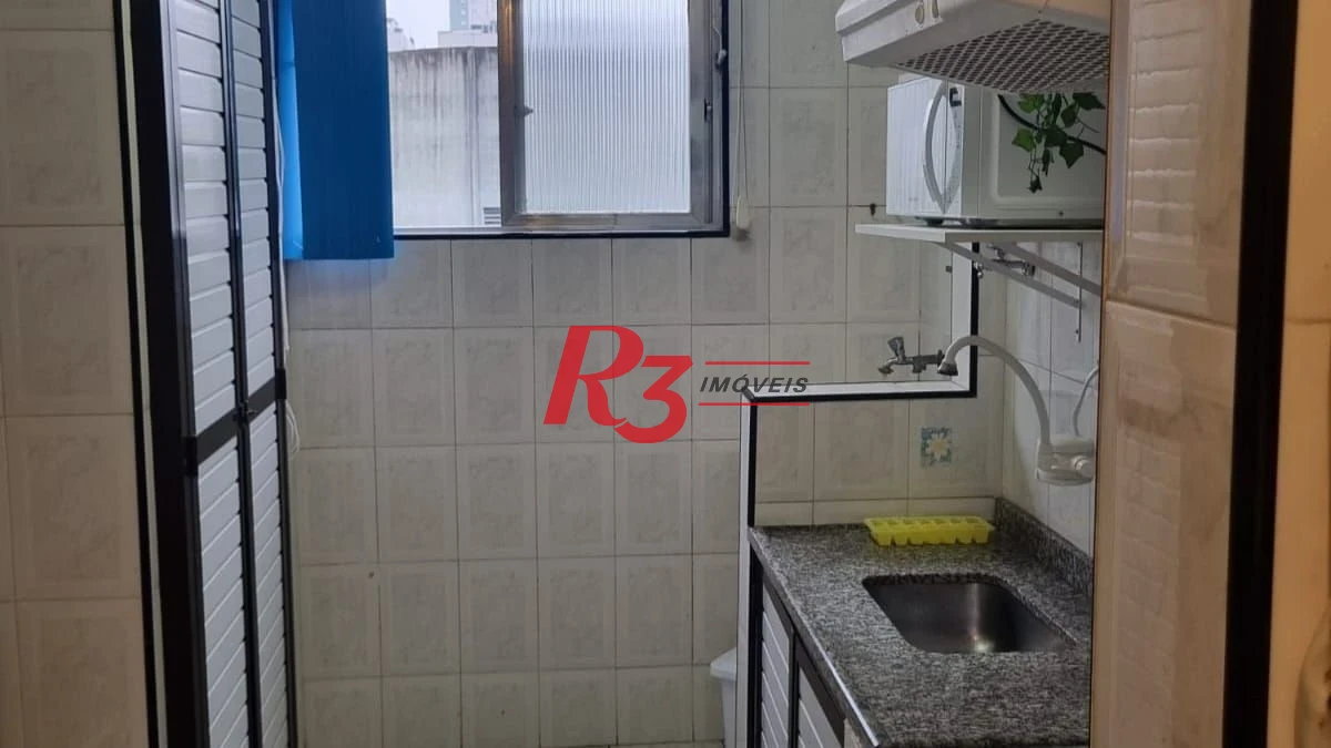 Apartamento com 1 dormitório para alugar, 48 m² por R$ 3.250,00/mês - Aparecida - Santos/SP