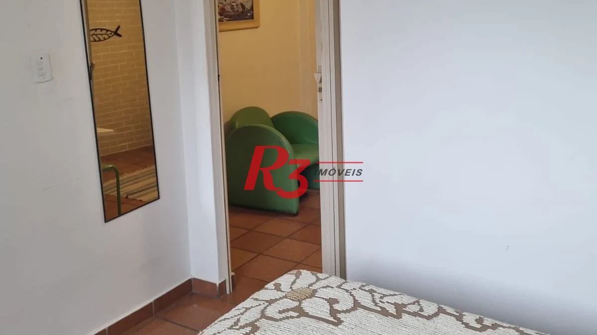 Apartamento com 1 dormitório para alugar, 48 m² por R$ 3.250,00/mês - Aparecida - Santos/SP
