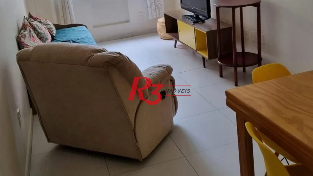 Apartamento com 1 dormitório para alugar, 60 m² por R$ 3.700,00/mês - Pompéia - Santos/SP
