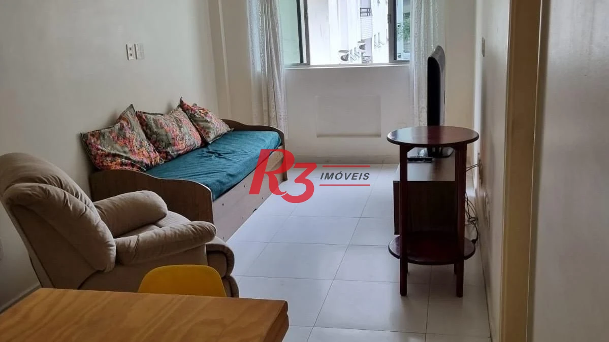Apartamento com 1 dormitório para alugar, 60 m² por R$ 3.700,00/mês - Pompéia - Santos/SP