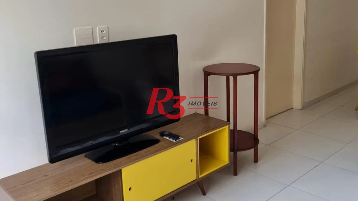 Apartamento com 1 dormitório para alugar, 60 m² por R$ 3.700,00/mês - Pompéia - Santos/SP