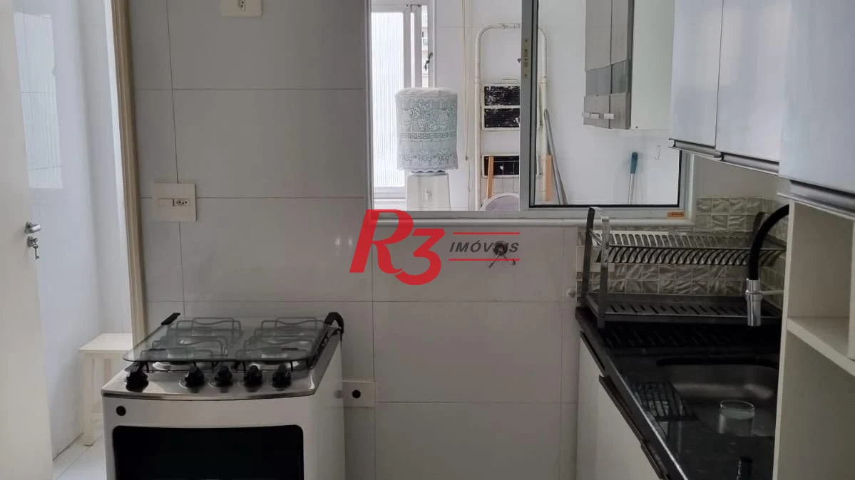 Apartamento com 1 dormitório para alugar, 60 m² por R$ 3.700,00/mês - Pompéia - Santos/SP