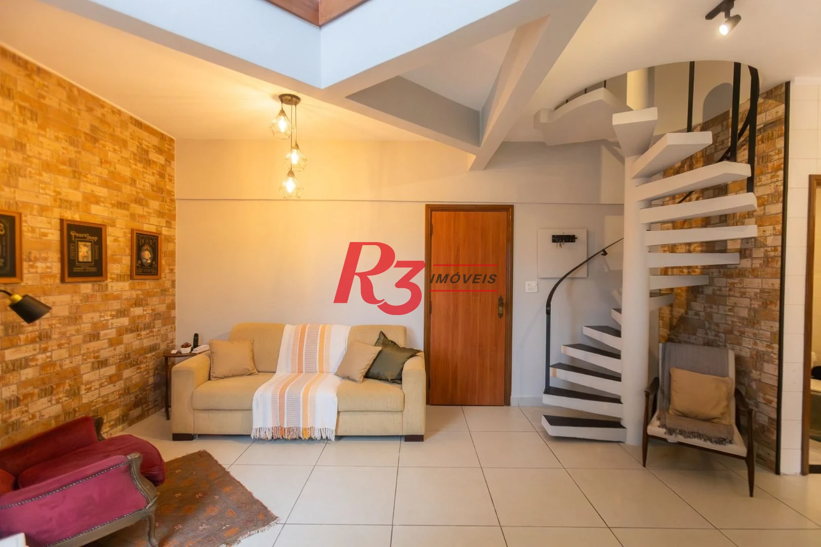 Apartamento com 1 dormitório para alugar, 70 m² por R$ 6.000,00/mês - Ponta da Praia - Santos/SP