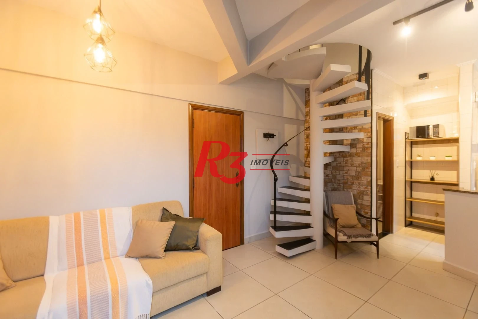 Apartamento com 1 dormitório para alugar, 70 m² por R$ 6.000,00/mês - Ponta da Praia - Santos/SP