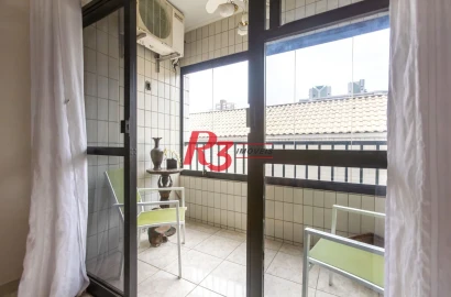 Apartamento com 2 dormitórios para alugar, 90 m² por R$ 4.500,00/mês - Campo Grande - Santos/SP