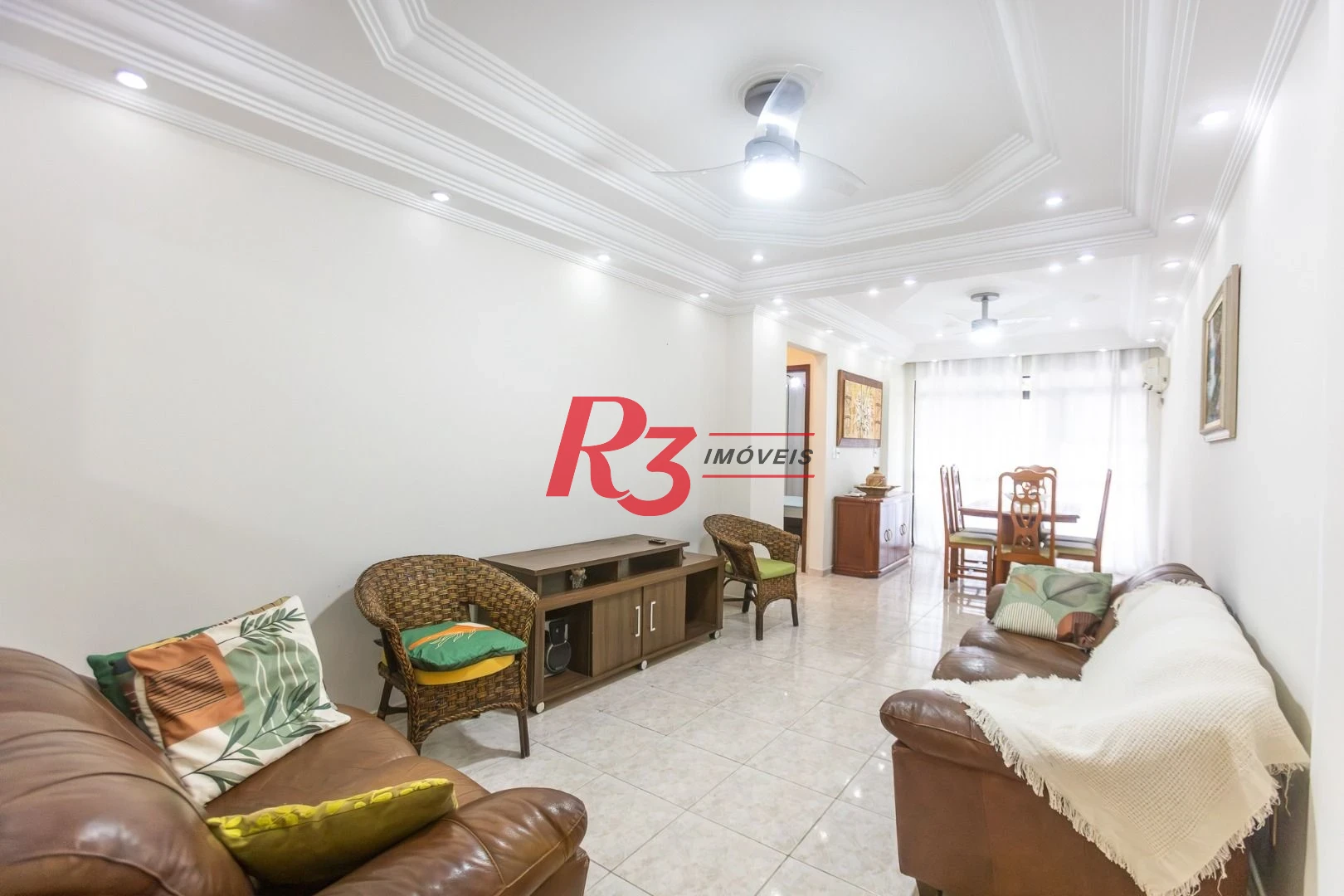 Apartamento com 2 dormitórios para alugar, 90 m² por R$ 4.500,00/mês - Campo Grande - Santos/SP