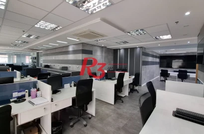 Sala (meia laje) à venda, 340 m² PORTEIRA FECHADA por R$ 4.000.000 - Vila Matias - Santos/SP