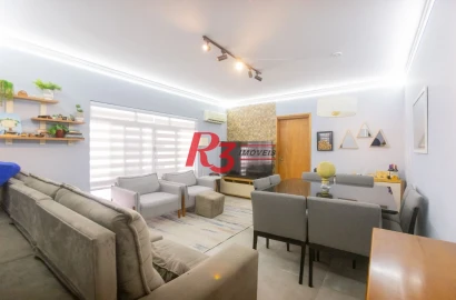 Apartamento com 3 dormitórios à venda, 120 m² por R$ 1.064.000,00 - Embaré - Santos/SP