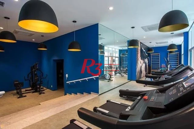Flat com 1 dormitório para alugar, 45 m² por R$ 5.800,00/mês - José Menino - Santos/SP