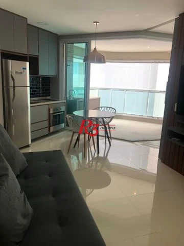 Flat com 1 dormitório para alugar, 45 m² por R$ 5.800,00/mês - José Menino - Santos/SP