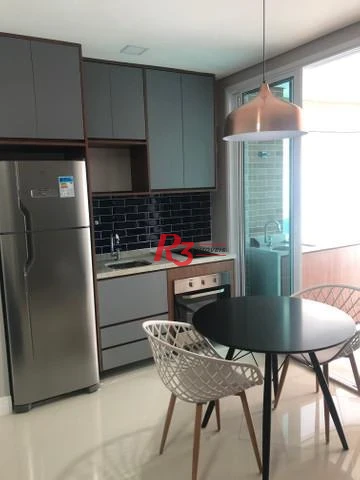 Flat com 1 dormitório para alugar, 45 m² por R$ 5.800,00/mês - José Menino - Santos/SP