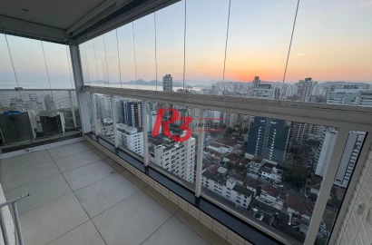 Apartamento com 1 dormitório para alugar, 54 m² por R$ 5.800,00/mês - Embaré - Santos/SP