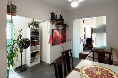 Apartamento com 2 dormitórios à venda, 46 m² por R$ 380.000,00 - Embaré - Santos/SP