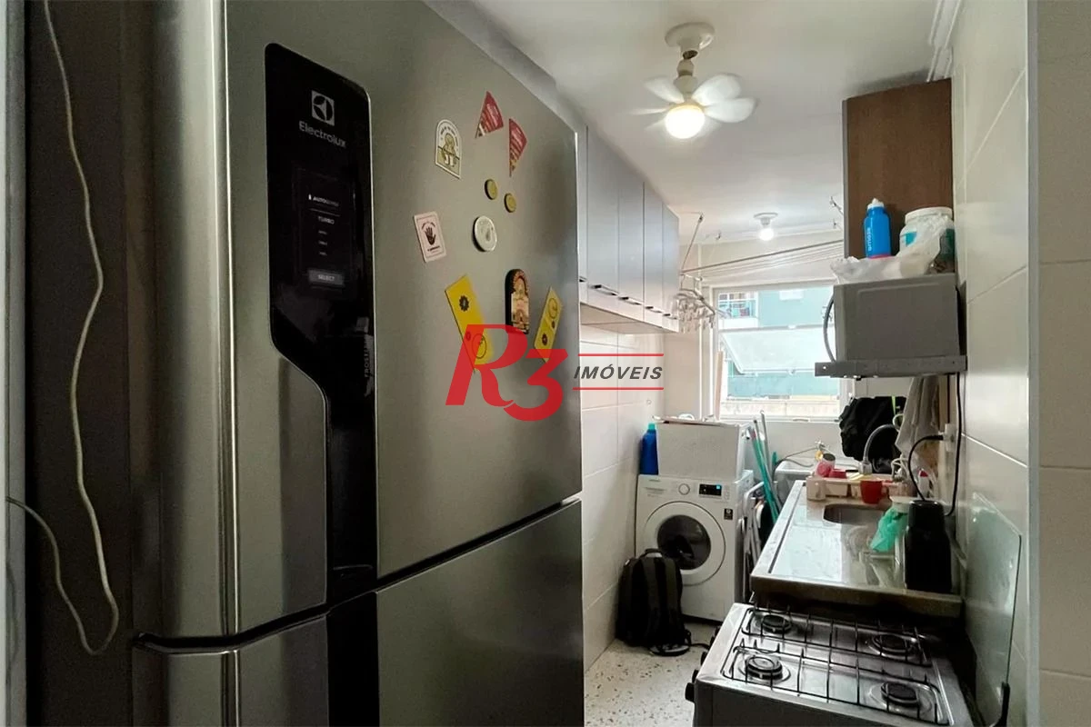 Apartamento com 2 dormitórios à venda, 46 m² por R$ 380.000,00 - Embaré - Santos/SP