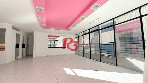 Sala, 104 m² - venda por R$ 425.000,00 ou aluguel por R$ 5.596,00 - Boqueirão - Santos/SP