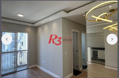 Apartamento com 2 dormitórios à venda, 49 m² por R$ 335.000,00 - Castelo - Santos/SP