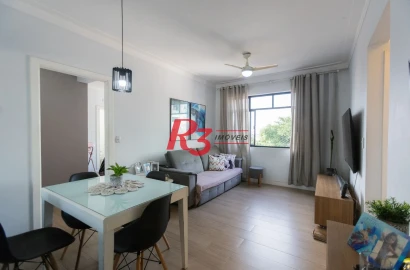 Apartamento com 2 dormitórios à venda, 90 m² por R$ 530.000,00 - Aparecida - Santos/SP
