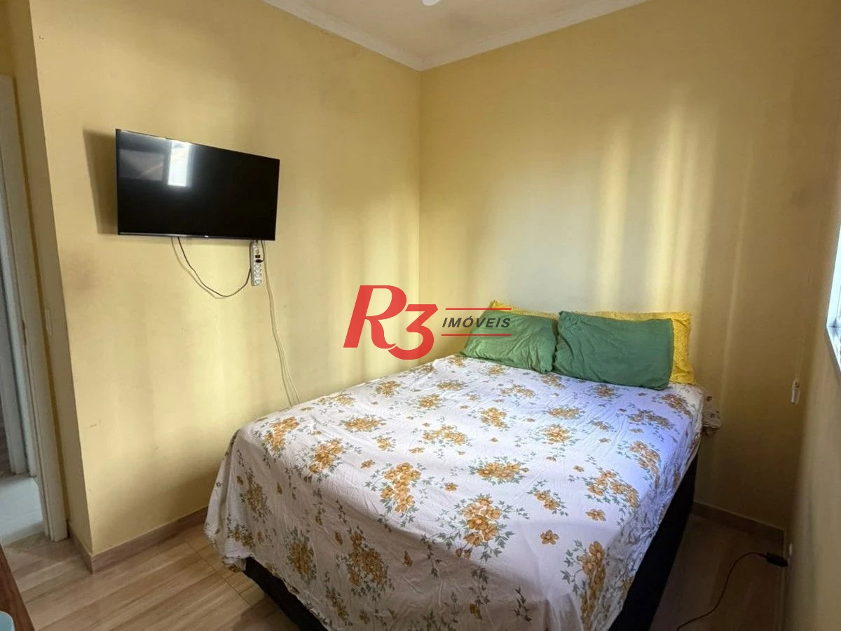 Apartamento com 2 dormitórios à venda, 46 m² por R$ 380.000,00 - Areia Branca - Santos/SP