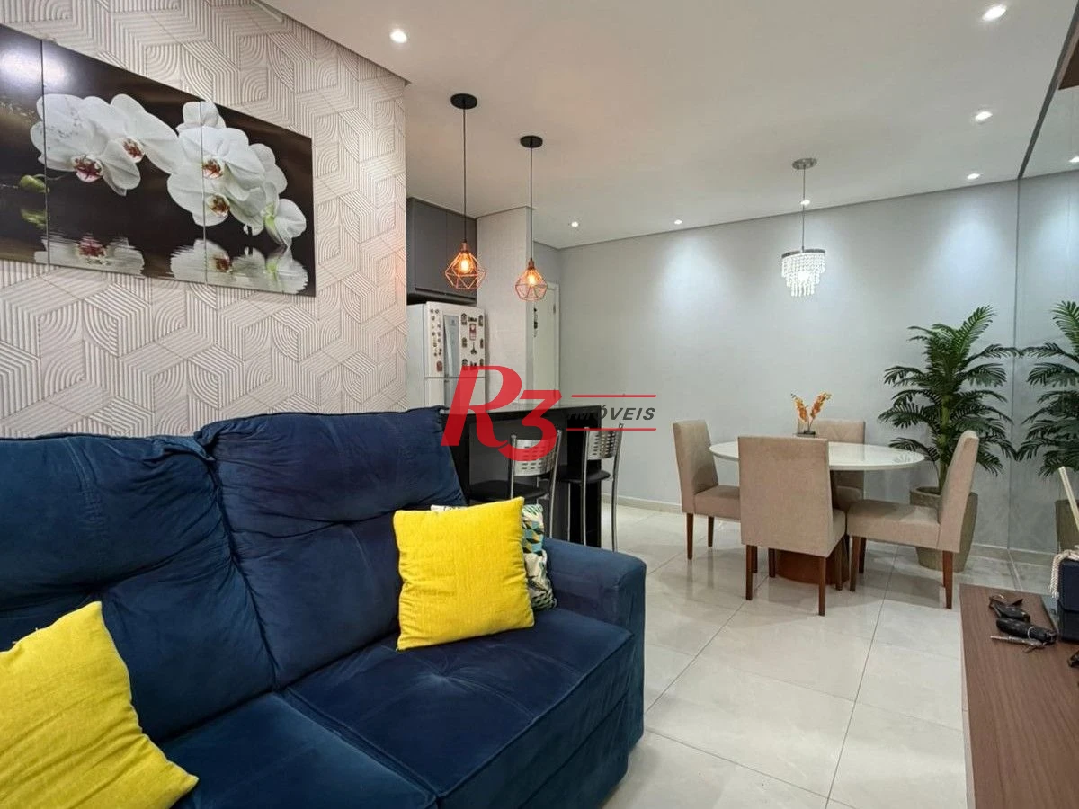 Apartamento com 2 dormitórios à venda, 46 m² por R$ 380.000,00 - Areia Branca - Santos/SP