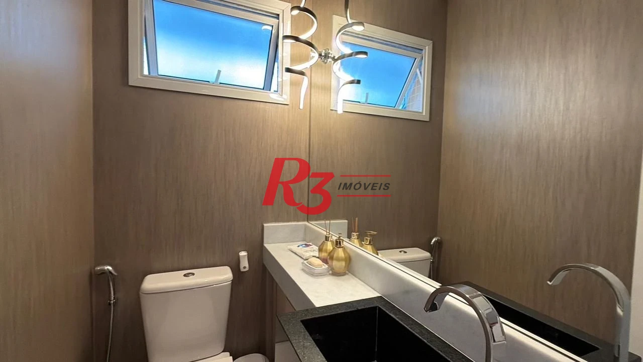 Apartamento Garden com 3 dormitórios à venda, 161 m² por R$ 3.200.000,00 - Boqueirão - Santos/SP