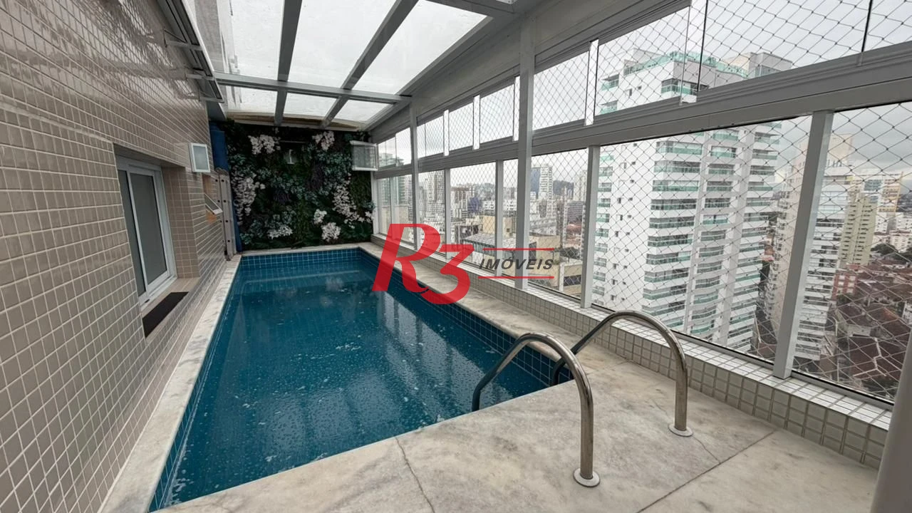 Apartamento Garden com 3 dormitórios à venda, 161 m² por R$ 3.200.000,00 - Boqueirão - Santos/SP