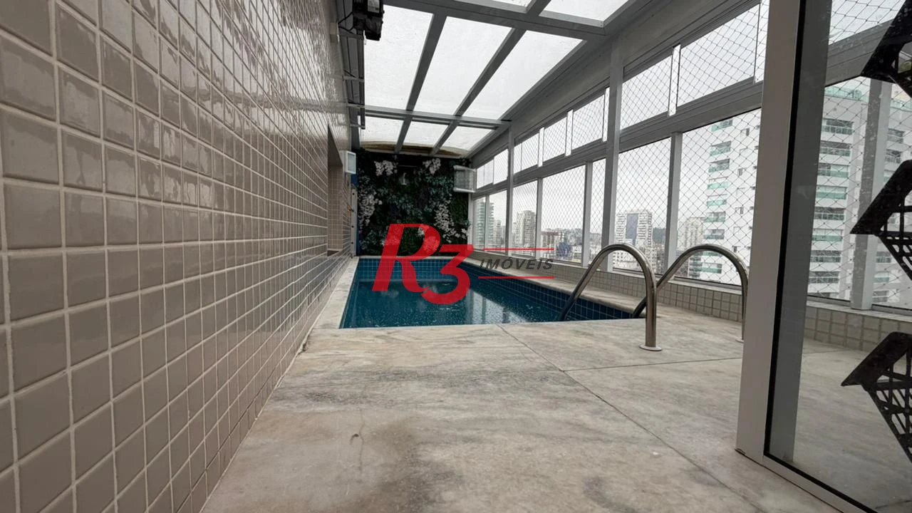 Apartamento Garden com 3 dormitórios à venda, 161 m² por R$ 3.200.000,00 - Boqueirão - Santos/SP