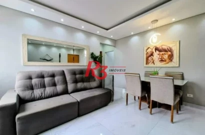 Apartamento com 1 dormitório à venda, 70 m² por R$ 550.000,00 - Aparecida - Santos/SP
