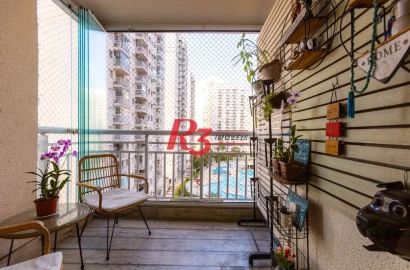 Apartamento com 3 dormitórios à venda, 83 m² por R$ 825.000,00 - Marapé - Santos/SP