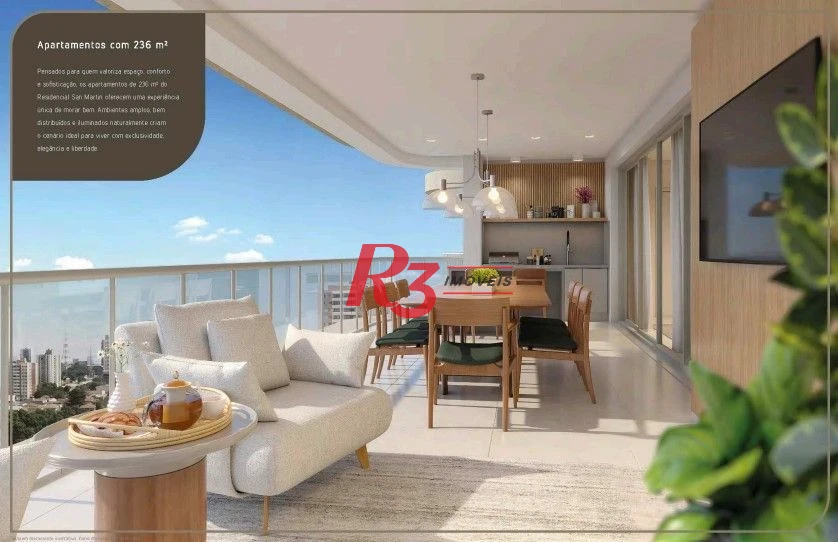 Apartamento com 3 suítes à venda, 234 m² por R$ 3.500.000 - Ponta da Praia - Santos/SP