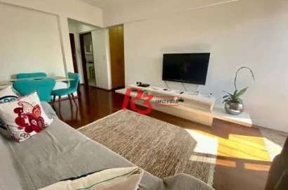 Apartamento com 1 dormitório para alugar, 55 m² por R$ 3.800,00/mês - Ponta da Praia - Santos/SP