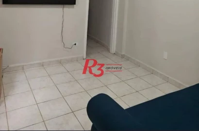 Apartamento com 1 dormitório para alugar, 50 m² por R$ 3.300,00/mês - Gonzaga - Santos/SP