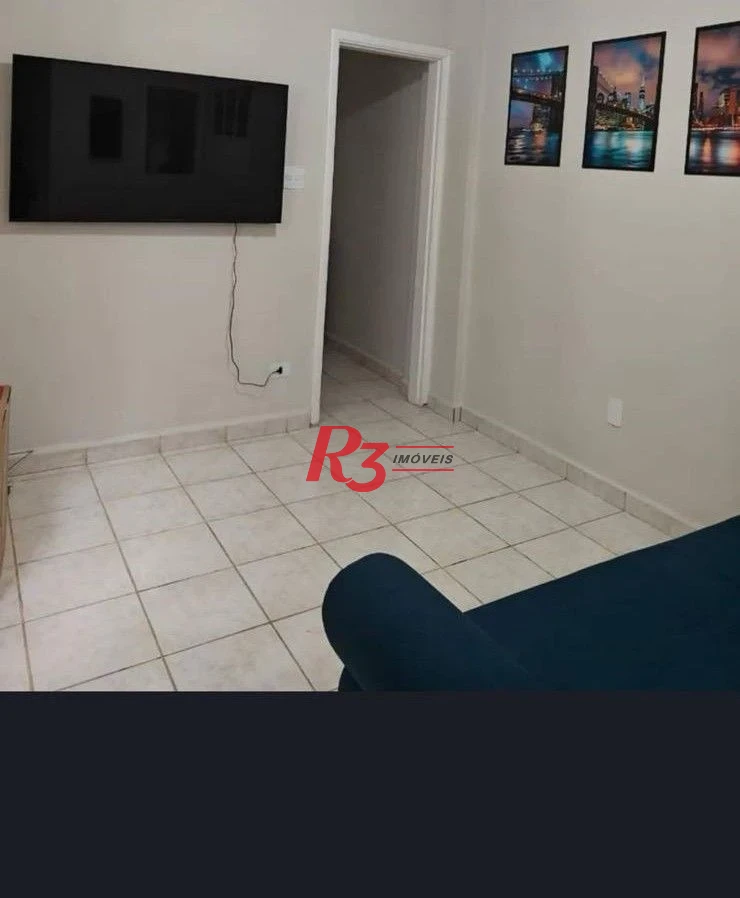 Apartamento com 1 dormitório para alugar, 50 m² por R$ 3.300,00/mês - Gonzaga - Santos/SP