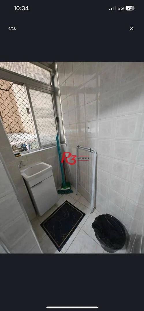 Apartamento com 1 dormitório para alugar, 50 m² por R$ 3.300,00/mês - Gonzaga - Santos/SP