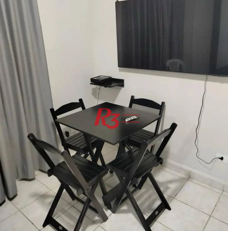 Apartamento com 1 dormitório para alugar, 50 m² por R$ 3.300,00/mês - Gonzaga - Santos/SP
