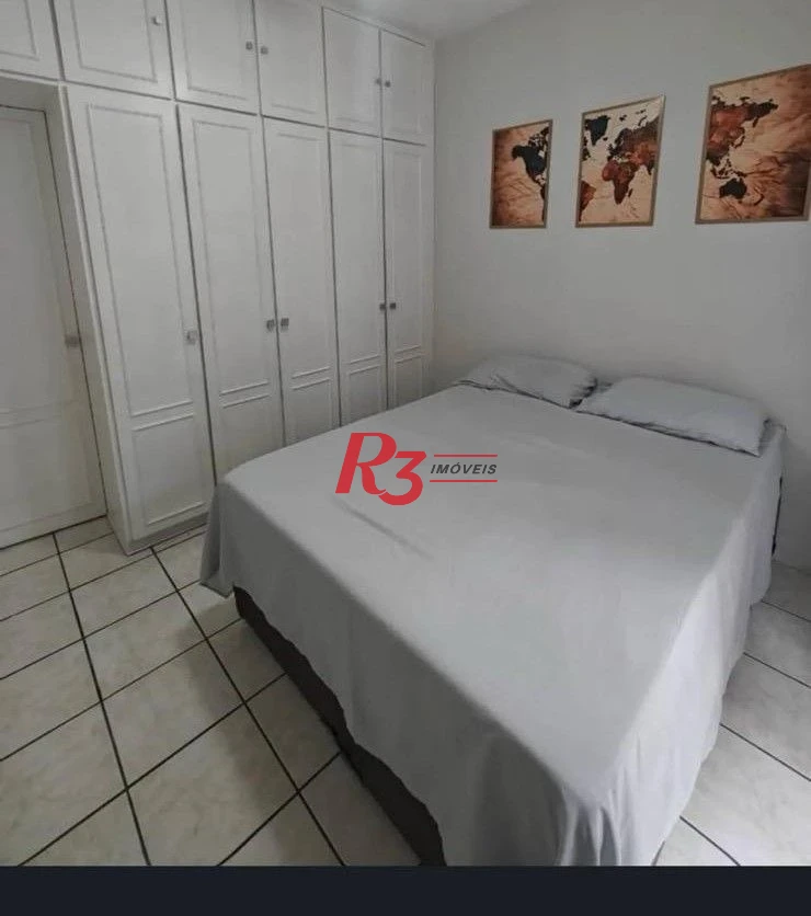 Apartamento com 1 dormitório para alugar, 50 m² por R$ 3.300,00/mês - Gonzaga - Santos/SP