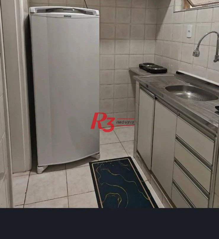 Apartamento com 1 dormitório para alugar, 50 m² por R$ 3.300,00/mês - Gonzaga - Santos/SP