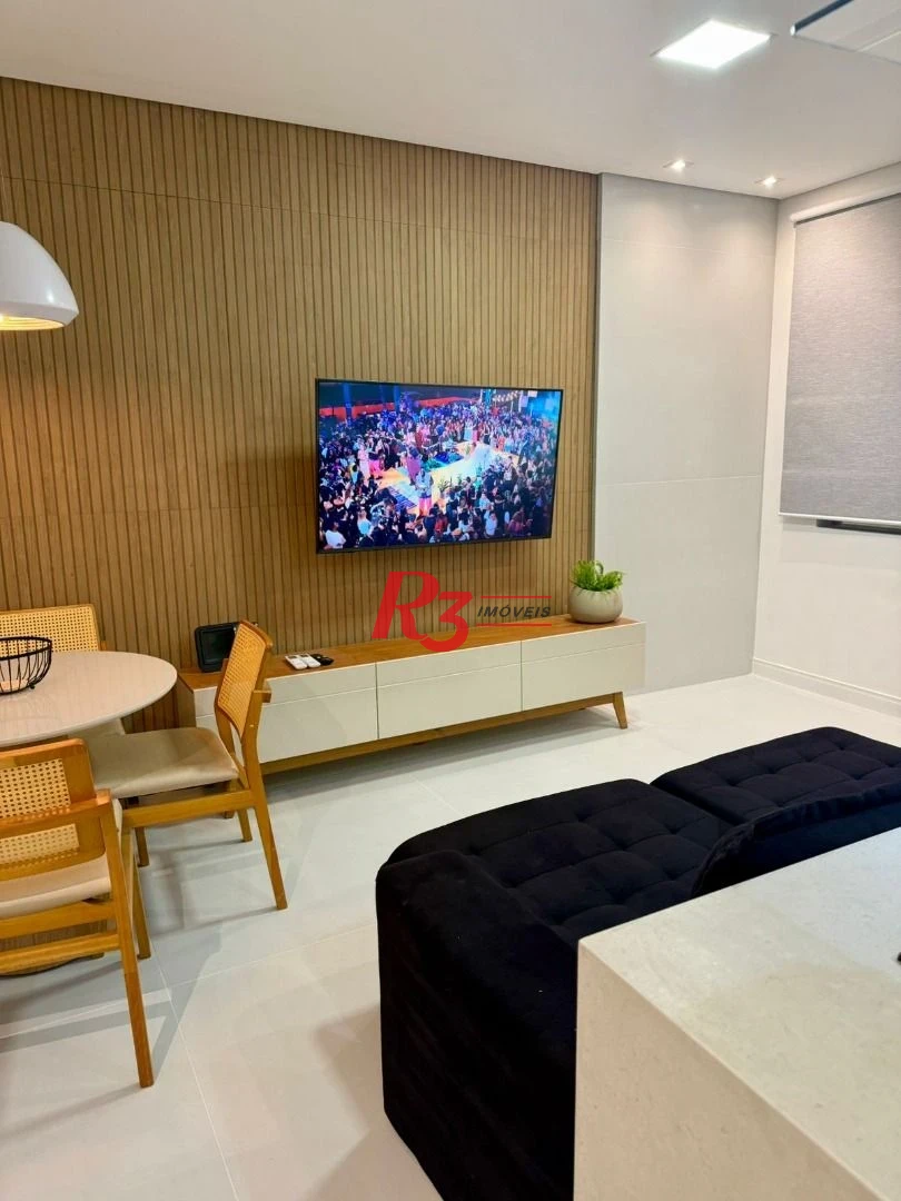 Apartamento com 1 dormitório para alugar, 60 m² por R$ 5.200,02/mês - Ponta da Praia - Santos/SP