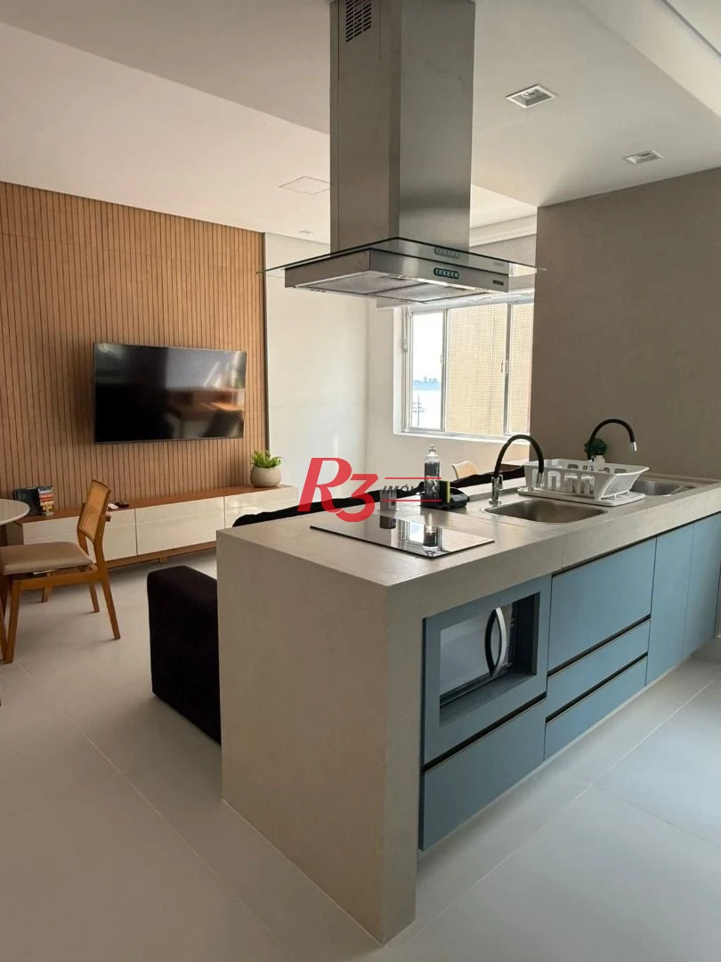 Apartamento com 1 dormitório para alugar, 60 m² por R$ 5.200,02/mês - Ponta da Praia - Santos/SP