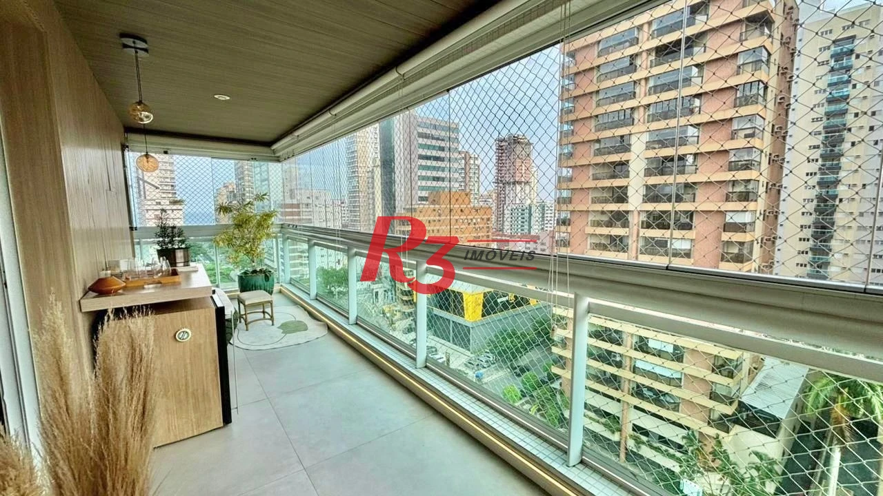 Apartamento com 3 dormitórios à venda, 232 m² por R$ 3.990.000,00 - Embaré - Santos/SP