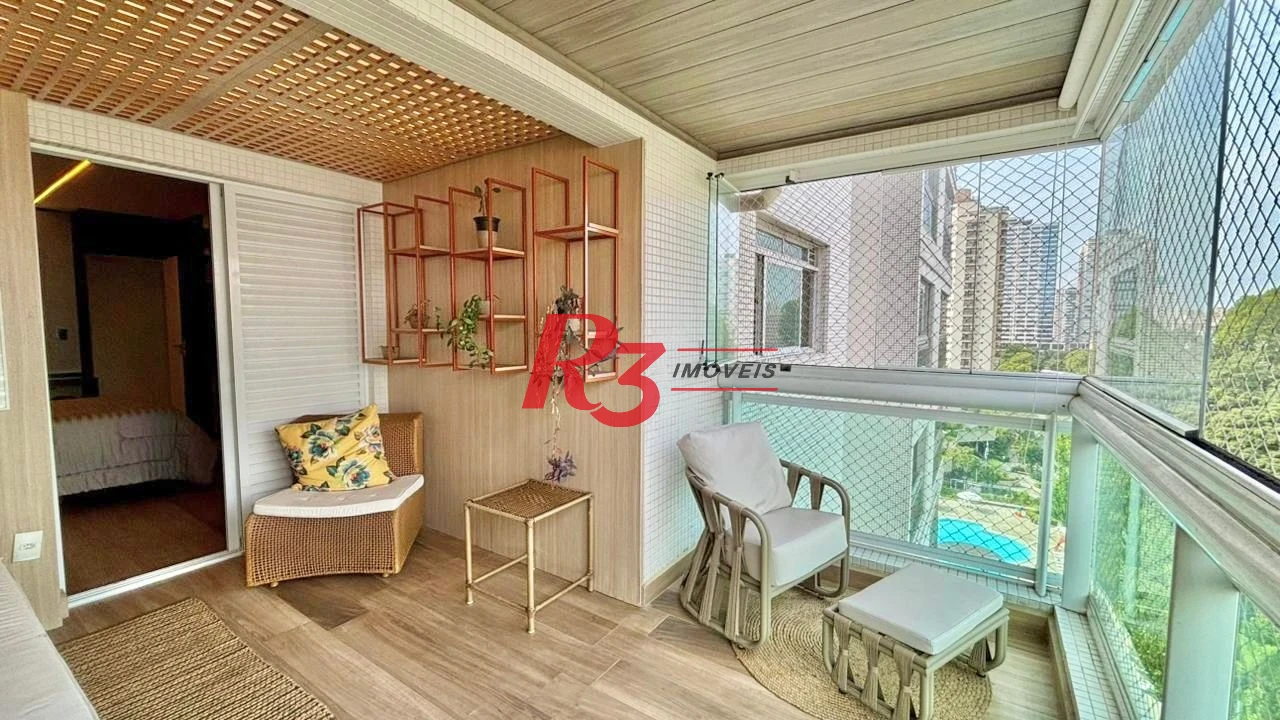 Apartamento com 3 dormitórios à venda, 232 m² por R$ 3.990.000,00 - Embaré - Santos/SP