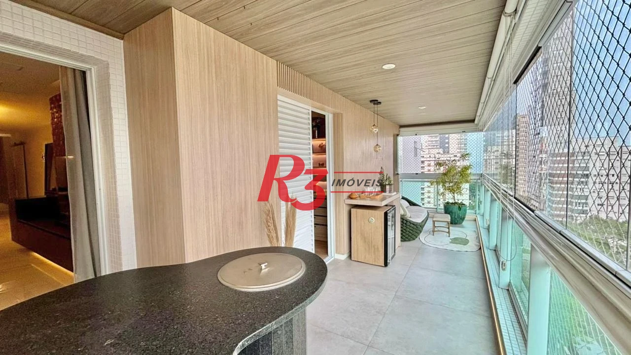 Apartamento com 3 dormitórios à venda, 232 m² por R$ 3.990.000,00 - Embaré - Santos/SP