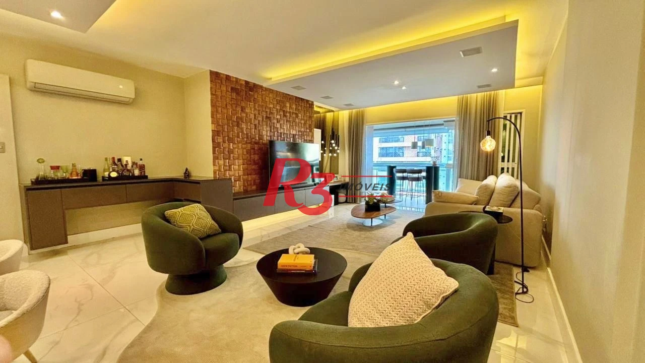 Apartamento com 3 dormitórios à venda, 232 m² por R$ 3.990.000,00 - Embaré - Santos/SP