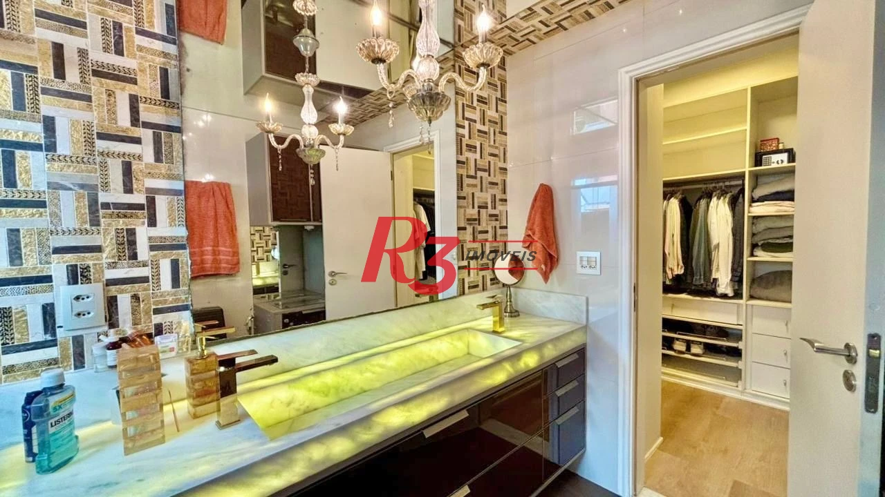 Apartamento com 3 dormitórios à venda, 232 m² por R$ 3.990.000,00 - Embaré - Santos/SP