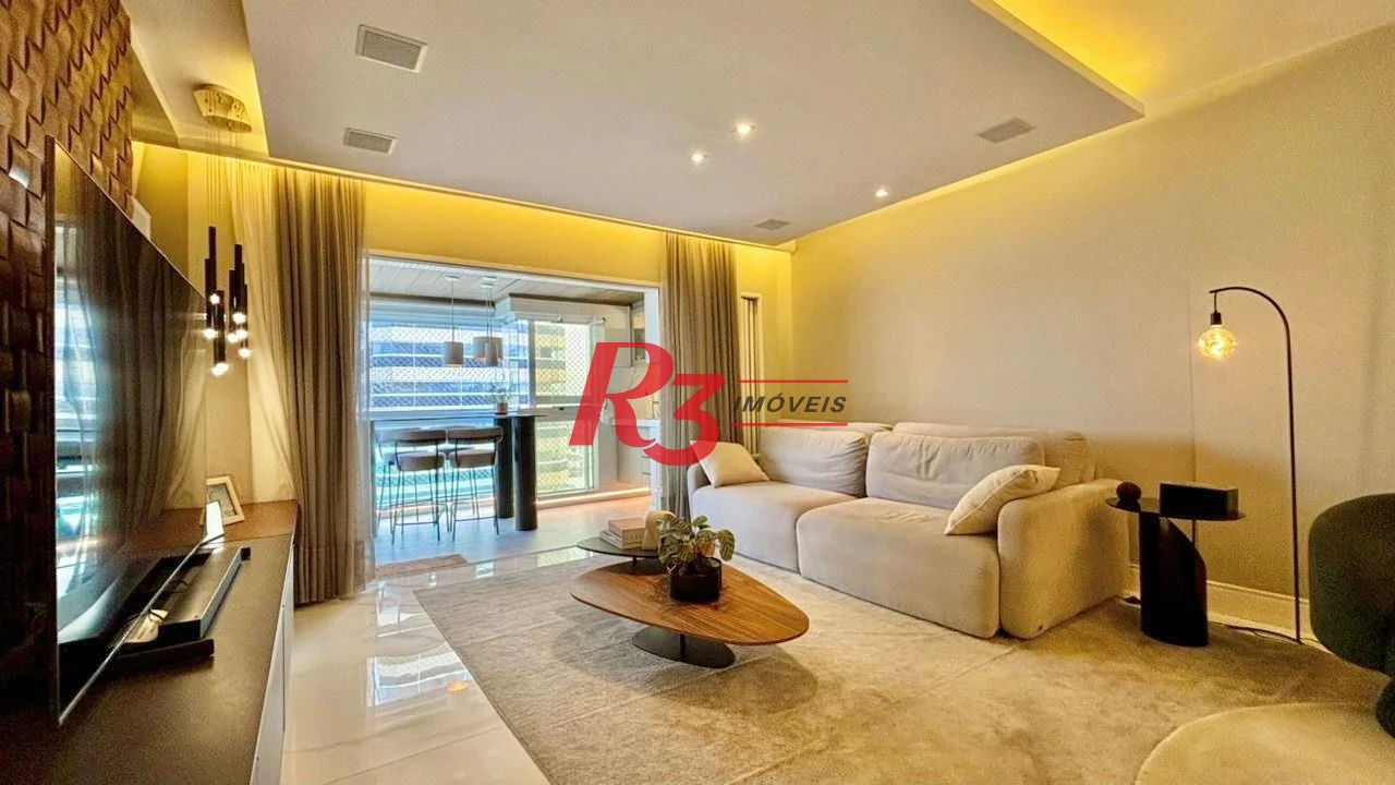 Apartamento com 3 dormitórios à venda, 232 m² por R$ 3.990.000,00 - Embaré - Santos/SP